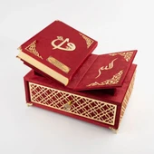 Raşel Kaplama, Çekmeceli Rahleli Kur'an-ı Kerim (Orta Boy, Bordo) - 7