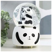 Siyah Beyaz Panda Kar Küresi Büyük Boy - 1