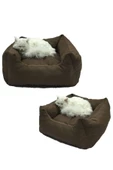 Chocolate Büyük Pet Kedi & Köpek Yatağı Ayrı Kullanılabilir Minderli - 6