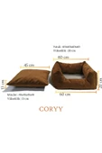 Corry Büyük Pet Kedi & Köpek Yatağı Ayrı Kullanılabilir Minderli 60x60x60x60 - 2