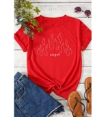 Unisex White Angel Baskılı T-shirt thumbnail 1