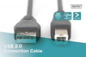 DIGITUS AK-300105-050-S 5m USB2,0 AE/BE KABLO,SİYA - 3