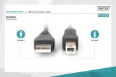 DIGITUS AK-300105-050-S 5m USB2,0 AE/BE KABLO,SİYA - 5