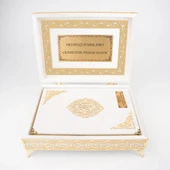 Raşel Kaplama Rahleli Kur'an-ı Kerim (Orta Boy, Krem) - 6