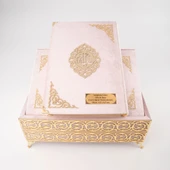 Raşel Kaplama Rahleli Kur'an-ı Kerim (Orta Boy, Pembe) - 7