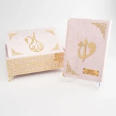 Raşel Kaplama Rahleli Kur'an-ı Kerim (Orta Boy, Pembe) - 8