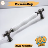 Aruh Porselen Antik Nikel Kulp 160 mm Mobilya Çekmece Mutfak Dolabı Dolap Kapak Kulpları Kulb Kulpu thumbnail 1