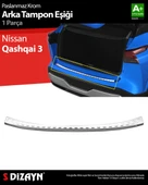 S-Dizayn Nissan Qashqai 3 Krom Arka Tampon Eşiği 2021 Üzeri - 1