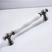 Aruh Porselen Antik Nikel Kulp 160 mm Mobilya Çekmece Mutfak Dolabı Dolap Kapak Kulpları Kulb Kulpu thumbnail 5