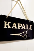 AÇIK/ KAPALI Kapı Tabelası - Berber, Kuaförler ve Terziler  için - 4
