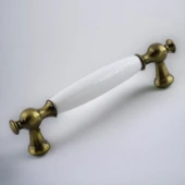 Arnas Porselen Antik Sarı Kulp 128 mm Mobilya Çekmece Mutfak Dolabı Dolap Kapak Kulpları Kulb Kulpu - 6