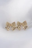 Pirinç Gold Renk Fiyonk Küpe - TJ-BKP8942 - 1