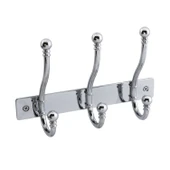 Metal Krom 3'lü Birleşik Portmanto Vestiyer Duvar Monteli Dolap Askılığı Vidalı Elbise Asma 1 Adet thumbnail 5