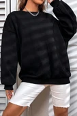 Unisex Hurry Up Baskılı Bisiklet Yaka Sweatshirt - 2