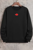 Unisex Ninja Akatsuki Bisiklet Yaka Sweatshirt thumbnail 1
