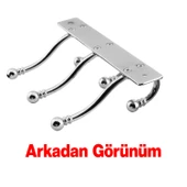 Metal Krom 3'lü Birleşik Portmanto Vestiyer Duvar Monteli Dolap Askılığı Vidalı Elbise Asma 1 Adet thumbnail 4