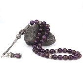 Ametist Taşlı 1000 Ayar Kazaz Püsküllü Tesbih thumbnail 2