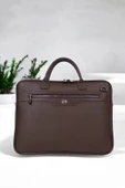 Premium Unisex Kahverengi Laptop & Evrak Çantası 13"-14.6" inç - 1