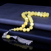 DAMLA KEHRİBAR TESBİH 925 AYAR GÜMÜŞ PÜSKÜLLÜ - 3