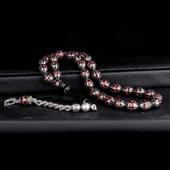 ARPA KESİM ERZURUM OLTU TAŞI TESBİH 925 AYAR GÜMÜŞ ÖRGÜ PÜSKÜLLÜ thumbnail 5