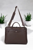 Premium Unisex Kahverengi Laptop & Evrak Çantası 13"-14.6" inç - 7