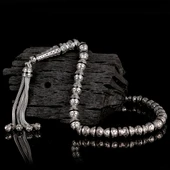 ARPA KESİM SİYAH RENK MİNELİ 925 AYAR GÜMÜŞ TESBİH thumbnail 2