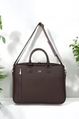 Lüx Unisex Kahverengi Laptop & Evrak Çantası 13"-14.6" inç - 4