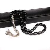 925 AYAR GÜMÜŞ PÜSKÜLLÜ ATEŞ KEHRİBAR TESBİH thumbnail 2