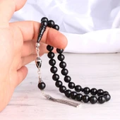 925 Ayar Gümüş Mineli Püsküllü Ateş Kehribar Tesbih thumbnail 4