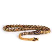 FUTBOL TOPU MODEL ZİRKON TAŞLI SİYAH MİNELİ 925 AYAR GÜMÜŞ TESBİH thumbnail 4