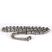 ARPA KESİM SİYAH RENK MİNELİ 925 AYAR GÜMÜŞ TESBİH thumbnail 4