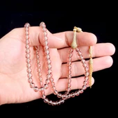 925 Ayar Gümüş Üzeri Altın Kaplama Püsküllü 99'Luk Zultanit Taşı Tesbih thumbnail 3