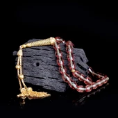 925 Ayar Gümüş Püsküllü Arpa Kesim Sultan Taşı Tesbih thumbnail 2