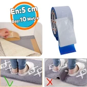 Halı Bant Kilim Paspas 50 mm X 10 Mt Kaymaz Çift Taraflı Yapışkan Toplanma Önleyici Sabitleme Bandı - 1