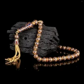 FUTBOL TOPU MODEL ZİRKON TAŞLI SİYAH MİNELİ 925 AYAR GÜMÜŞ TESBİH thumbnail 2