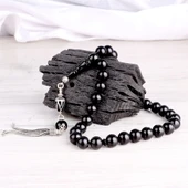 925 Ayar Gümüş Mineli Püsküllü Ateş Kehribar Tesbih thumbnail 2