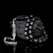 GÜMÜŞ PÜSKÜLLÜ GÜMÜŞ İŞLEME KAPSÜL ATEŞ KEHRİBAR TESBİH thumbnail 1