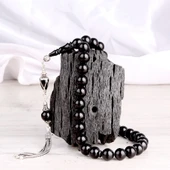 925 Ayar Gümüş Mineli Püsküllü Ateş Kehribar Tesbih thumbnail 1