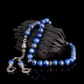 925 Ayar Gümüş Ayyıldız Model Lapis Taşı Tesbih thumbnail 2