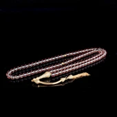 925 Ayar Gümüş Üzeri Altın Kaplama Püsküllü 99'Luk Zultanit Taşı Tesbih thumbnail 2