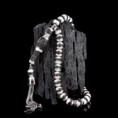 GRİ RENK MİNELİ ZİRKON TAŞLI 925 AYAR GÜMÜŞ TESBİH thumbnail 1