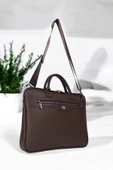 Premium Unisex Kahverengi Laptop & Evrak Çantası 13"-14.6" inç - 5
