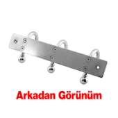 Metal 3'lü Birleşik Vestiyer Duvar Monteli Askı Dolap Askılığı Vidalı Krom Elbise Askısı 1 Adet thumbnail 6