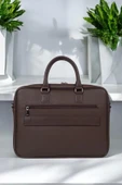 Lüx Unisex Kahverengi Laptop & Evrak Çantası 13"-14.6" inç - 2