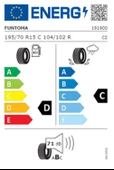 Funtoma 195/70 R15 C TL 104/102R 8PR VANFUN Kamyonet Yaz Lastiği (Üretim Tarihi:2025) thumbnail 2