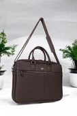 Premium Unisex Kahverengi Laptop & Evrak Çantası 13"-14.6" inç - 7