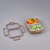 Aryıldız Bento Lunch Box Yemek Termosu Haki 2 Bölmeli Ar262191 - 1