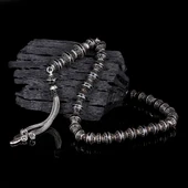 SİYAH RENK MİNELİ ZİRKON TAŞLI 925 AYAR GÜMÜŞ TESBİH thumbnail 2