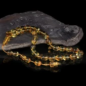 Sistemli Püskül Büyük Boy Damla Kehribar Tesbih - 1