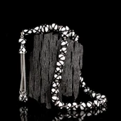 SİYAH BEYAZ RENK MİNELİ 925 AYAR GÜMÜŞ TESBİH thumbnail 1